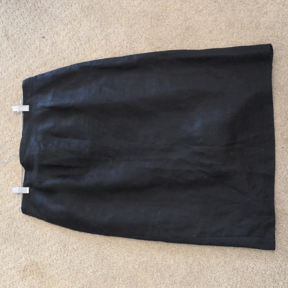MaxMara Black Linen Skirt